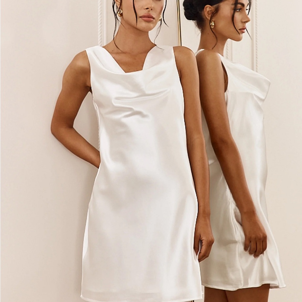 Selfie Leslie Night Cowl Low Back Mini Dress